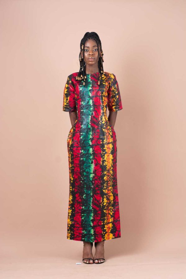 Fiery Adire Dress 001